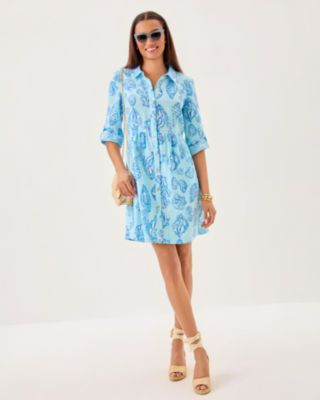 Shaela Dress, Fresh Water Blue Cool As Shell, large image 3