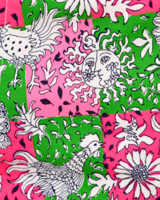 Men's Stuff 34" Mizner Stretch Pant, Cherry Blossom Pink Lil Chicken Check, large image 7