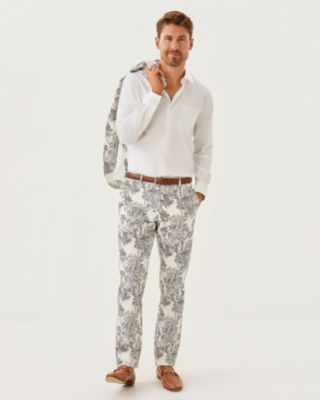 Lilly Pulitzer Men's Stuff 34" Mizner Stretch Pant In Gray