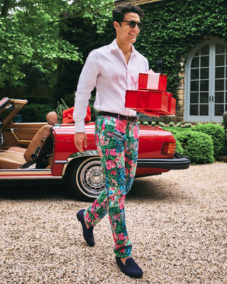 Men's Stuff 34" Mizner Stretch Pant, Multi Party Punch Patch, large