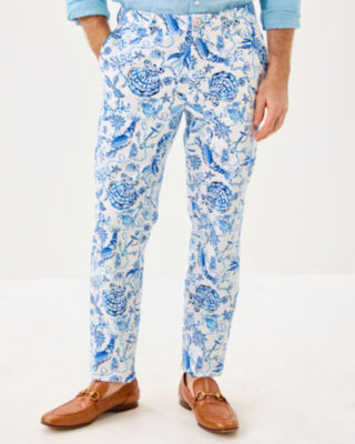 34" Men's Stuff Mizner Pant, Resort White Barefoot Beachcombers, large image 3