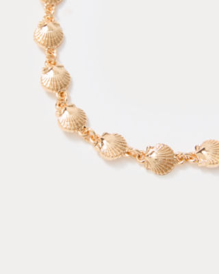 Cool As Shell Necklace, Gold Metallic, large image 2