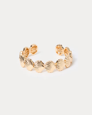 Cool As Shell Bracelet, Gold Metallic, large