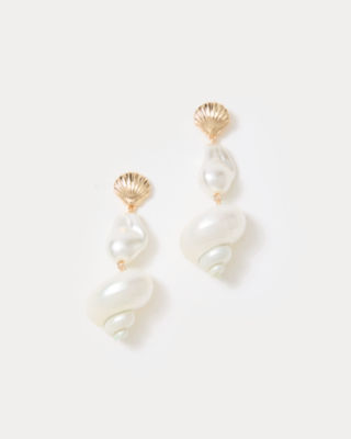 Summer Serenade Drop Earrings, Resort White, large