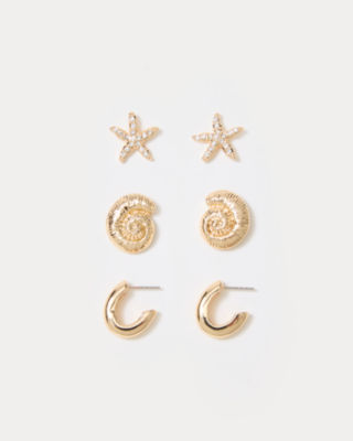 Sandsational Earring Set, Gold Metallic, large