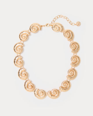 Barefoot Beachcomber Necklace, Gold Metallic, large