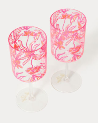 Acrylic Wine Glasses, , large  - Lilly Pulitzer