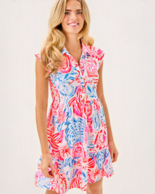 Arley Dress, Resort White Sun Sea Sand, large