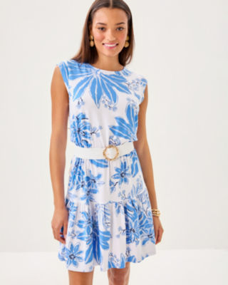 Danville Dress, Resort White Jet Set Jungle, large image 2