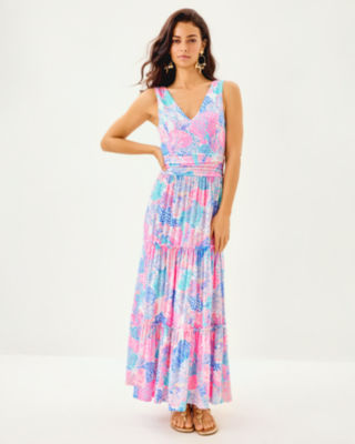 Skylar Midi Dress, Multi Roar Of The Seas, large image 2