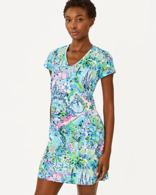 Lilly Pulitzer Etta Short Sleeve Dress In Green