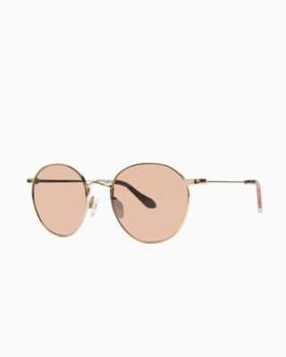 Whale Bay Sunglasses, Gold Metallic Worth A Look Sunglasses, large