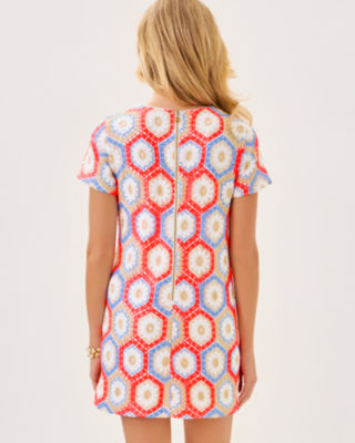 Leyla Crochet Shift Dress, Cane Coral Daisy Hex Crochet, large image 2