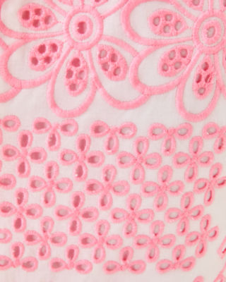Gerad Shift Dress, Conch Shell Pink Patchwork Eyelet, large image 4