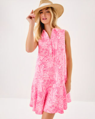 Ellowyn Linen Dress, Conch Shell Pink Pennys Playground, large