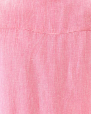 Ellowyn Linen Dress, Sunkissed Pink X Resort White, large image 6