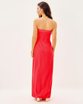 Anasophia Maxi Dress, Cane Coral, large image 1