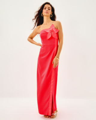Anasophia Maxi Dress, Cane Coral, large image 2