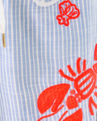 5" Croix Short, Jacaranda Blue Beach Day Embroidered Seacret Stripe, large image 4