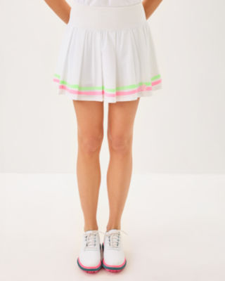 Luxletic 15" Cosmina High Rise Pleated Skort, Resort White, large image 2