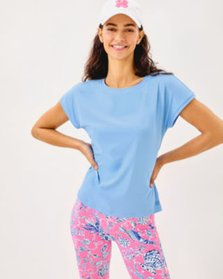 UPF 50+ Luxletic Glenna Active Tee, Jacaranda Blue, large
