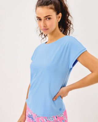 UPF 50+ Luxletic Glenna Active Tee, Jacaranda Blue, large image 2