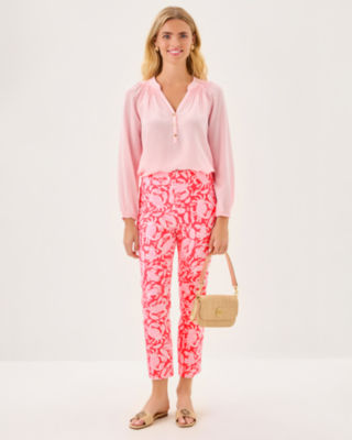 27" Nancee High Rise Crop Pant, Sunbaked Cane Coral Crab Collab, large