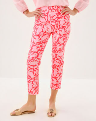 27" Nancee High Rise Crop Pant, Sunbaked Cane Coral Crab Collab, large image 2