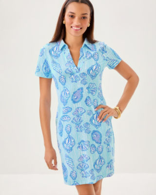 UPF 50+ Mandi Dress, Fresh Water Blue Cool As Shell, large