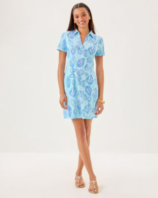 UPF 50+ Mandi Dress, Fresh Water Blue Cool As Shell, large image 3