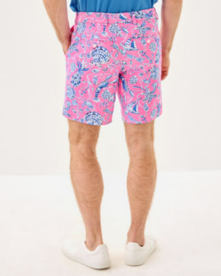 8" Men's Stuff Volk Stretch Short, Rousseau Pink Barefoot Beachcombers, large image 1