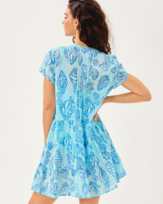 Feria Tiered Cover-Up, Fresh Water Blue Cool As Shell, large image 1