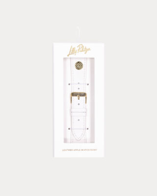 Leather Apple Watch Band, Resort White, large image 1