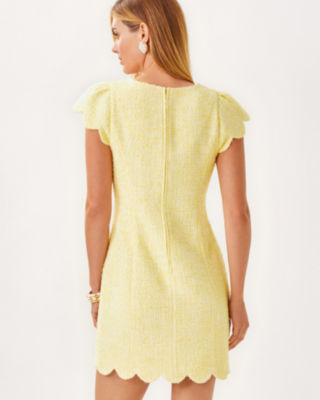 Maisley Boucle Shift Dress, Finch Yellow Chic Chick Boucle, large image 1