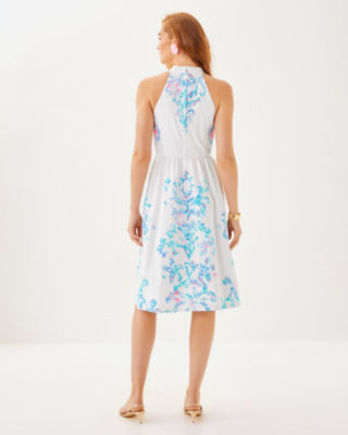 Gianne Midi Dress, Resort White Gianne Dress Applique Layout, large image 1