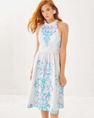 Gianne Midi Dress, Resort White Gianne Dress Applique Layout, large image 2