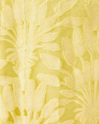 Kavianna Dress, Finch Yellow Stacked Palm Burnout, large image 3