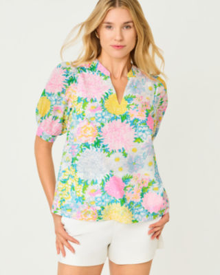 Brinelle Top, Multi Lilly Garden, large