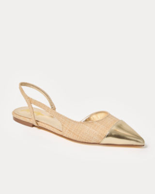 Dorsee Slingback Shoe, Natural, large - Lilly Pulitzer