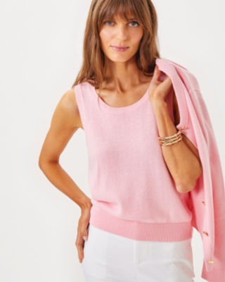 Amalia Sweater Tank, Pink Muse, large - Lilly Pulitzer