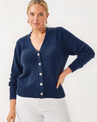 Tippery Cardigan, Low Tide Navy, large image 2