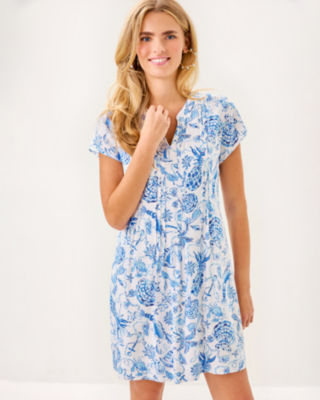 Ansella Tunic Dress, Resort White Barefoot Beachcombers, large