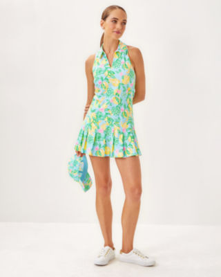 UPF 50+ Luxletic Dania Pleated Dress, Bluette Make Lemonade, large image 4