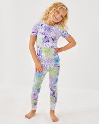 Girls Sammy Short Sleeve Pajama Set, Multi Juicy Story Patch, large image 1