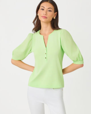Ronson Knit Top, Pistachio Macaron, large