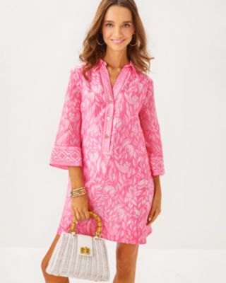 Daphnie Tunic Dress, Rousseau Pink Tulip To Tango Engineered Woven Dress, large image 2