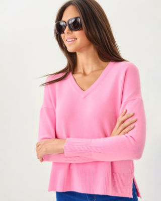 Lilly Pulitzer Laureen V-neck Sweater In Pink