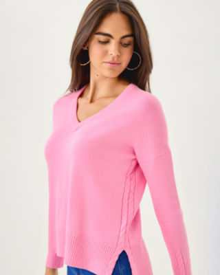 Lilly Pulitzer Laureen V-neck Sweater In Pink