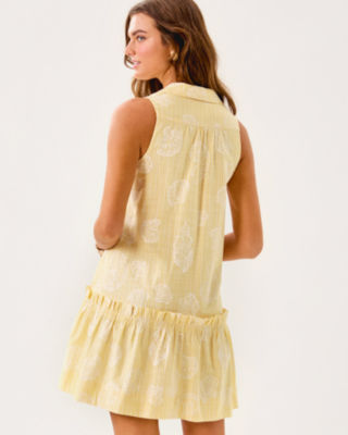 Caylinn Sleeveless Popover Dress, Honeycomb Pigment Printed Secret Stripe, large image 1