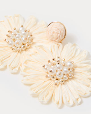 Bursting Blooms Earrings, Coconut, large image 2